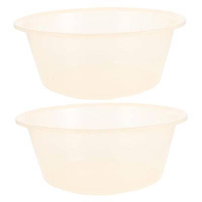 minkissy 2pcs Large Foot Wash Basin Durable Plastic Soaker Tub for Soaking Feet and Face Washing Easy to Clean Transparent Design Versatile Use for Spa and Home Pedicure
