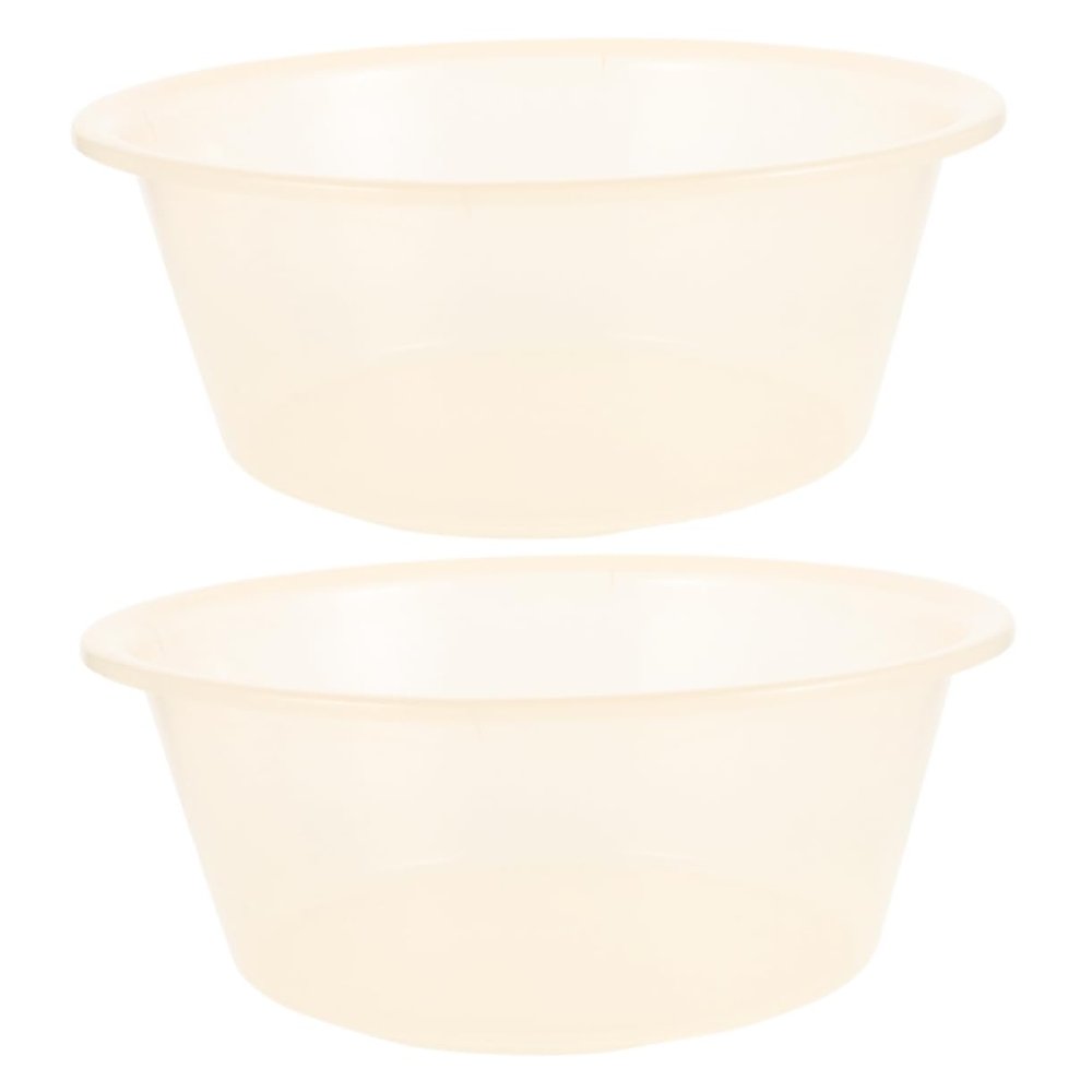 minkissy 2pcs Large Foot Wash Basin Durable Plastic Soaker Tub for Soaking Feet and Face Washing Easy to Clean Transparent Design Versatile Use for Spa and Home Pedicure
