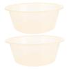 minkissy 2pcs Large Foot Wash Basin Durable Plastic Soaker Tub for Soaking Feet and Face Washing Easy to Clean Transparent Design Versatile Use for Spa and Home Pedicure view 1