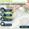 200 Pcs Plastic Foot Covers for Feet  13 USA Leak-Proof, Durable, Ribbed Anti-Slip Design with 200 Stickers for Snug Closure  Plastic Socks for Moisturizing Feet, Great for Wax Foot Care & Hydration view 4