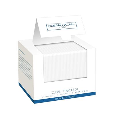 100% Nonwoven Fabric, 5 in 1 Professional Effect Face Towel, Gentle Exfoliation, Disposable Facial Washcloth, Makeup Remover, Dry-Wet Wipes, Double Sided 50 Count