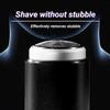 Mini Shaver for Men, Mini Portable Mini Electric Shaver, USB Rechargeable Shaver, Pocket Size Washable Electric Shaver for Travel Office, Wet and Dry Shaving (Black) view 3