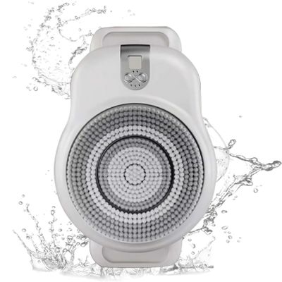 360 Automatic Rota-Tion Wall Mounted Back Scrubber, Electric Back Bath Brush, 2-Speed Adjustment, 18CM Large Brush Head, for Shower, Deep Cleansing