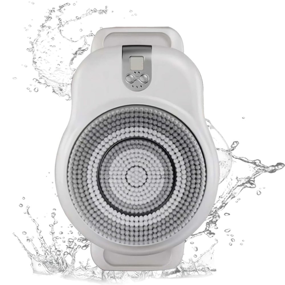 360 Automatic Rota-Tion Wall Mounted Back Scrubber, Electric Back Bath Brush, 2-Speed Adjustment, 18CM Large Brush Head, for Shower, Deep Cleansing