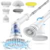 Electric Spin Scrubber, Cordless Cleaning Brush 6 Replaceable Brush Heads, 2H Power Dual Speed, Shower Scrubber with IPX7 Waterproof Extension Handle for Bathroom Tub Tile Floor Car, A-YA-1 view 1
