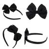 Narsikar Bow Headband for Women and Girls, Large Fashion Hair Band Cute Black Bow Headband Hair Accessories (Black, Free Size) view 3