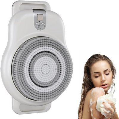 RMLYJ Wall Mounted Back Scrubber, Electric Back Exfoliating Bath Wash Pad with 18CM Large Brush Head, 2-Speed Adjustment, 360 Automatic Rota-Tion, IPX7 Waterproof for Deep Cleansing