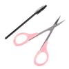 ADOCARN Lash Eyebrow Scissor Set Spiral Sticks Stainless Steel Eyelash Scissors for Women Makeup Beauty Tools Kit view 1