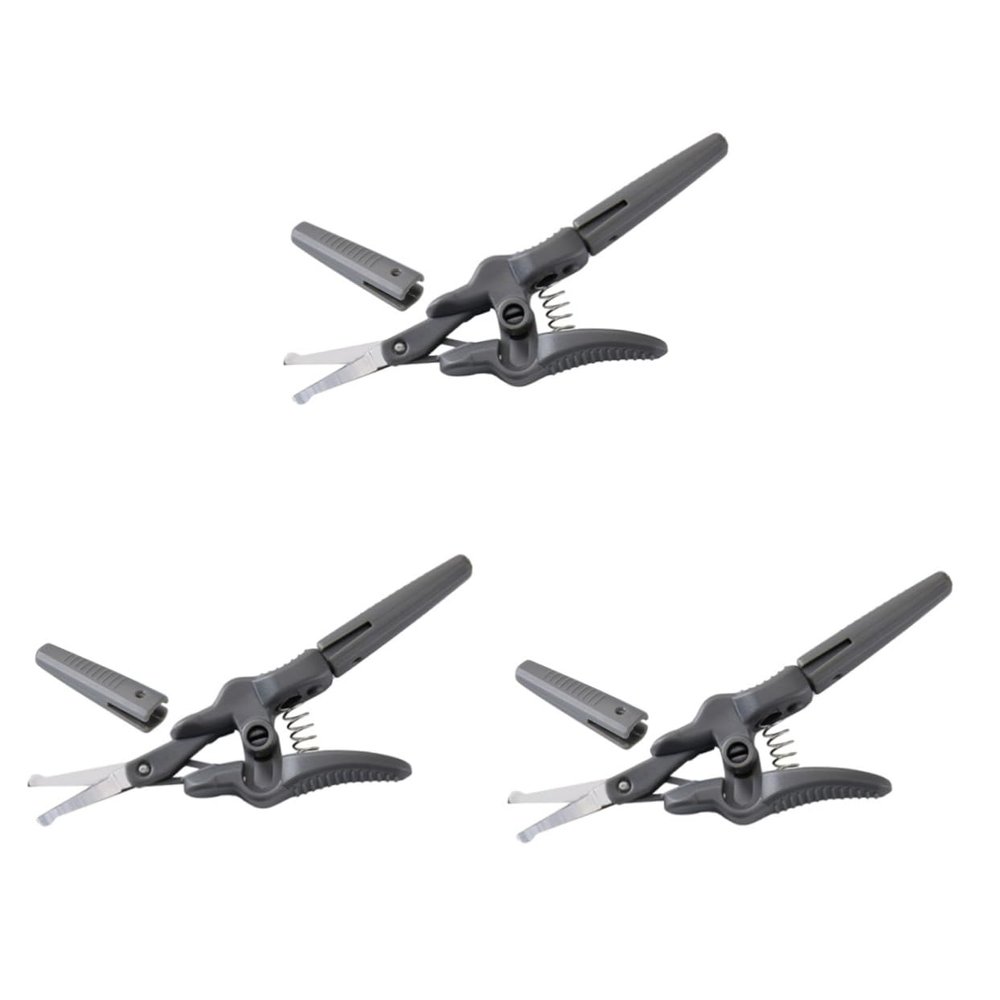 IWOWHERO 3pcs Nose Hair and Eyebrow Trimmer Scissors Durable Facial Grooming Scissors Comfortable Handle for Precise Trimming for Men and Women Single-