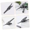 IWOWHERO 3pcs Nose Hair and Eyebrow Trimmer Scissors Durable Facial Grooming Scissors Comfortable Handle for Precise Trimming for Men and Women Single- view 3