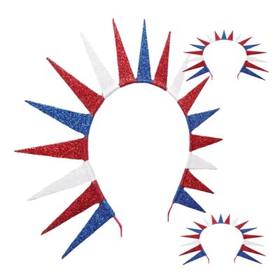 BESTonZON 3pcs Patriotic Hair Headbands for Women Independence Day Costume Accessories Unique Statue of Liberty Design Comfortable Fit for Fourth of July Parties and Memorial Day