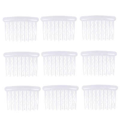 Gogogmee 12pcs Vintage Plastic Hair Combs for Women No Bend Side Combs with Teeth Transparent Slide Hair Clips for Everyday Style and Elegant Updos