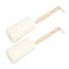 Gogogmee 2pcs Loofah Bath Brush Plant Exfoliating Scrubber Tool for Skin Cleaning Shower Long Handle Bathing Brush for Back Arms and Legs view 1