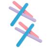 6PCS Cosmetic Spoon, Silicone Wax Stick Nonstick Reusable Cosmetic Spatula Stirring Rod for Hair Removal Mixing Sampling view 2
