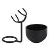 Brrnoo Metal Shaving Brush Stand Soap Bowl Men Beard Grooming Kit Rack, Combines functionality with Aesthetics, Suitable for barbershops, Hair Salons, Travel, Hotels, and More, The view 3