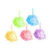 SOESFOUFU 5pcs Soft Lace Bath Mesh Sponge Pouf for Exfoliating Body Wash Thickened Shower Mixed Colors view 1