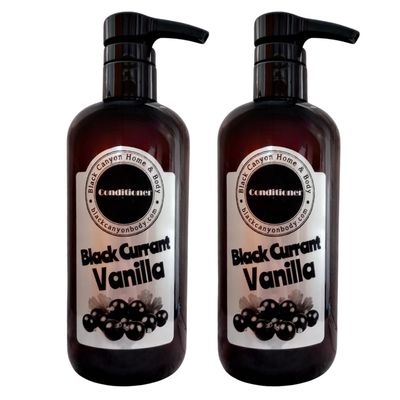 Black Canyon Black Currant Vanilla Scented Argan Oil Hair Conditioner, 16 Oz (2 Pack)
