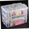 Baluue 30grids Handheld Detachable Plastic Makeup Storage Box Cosmetic Organizer Container for Jewelry Skincare and Makeup Essentials White view 4