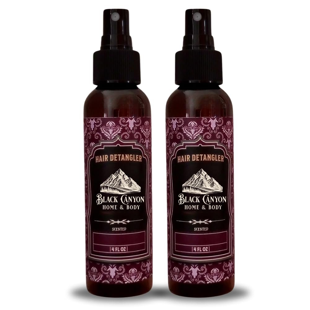 Black Canyon Banana Taffy Scented Hair Detangler with Argan Oil, 4 Oz (2 Pack)