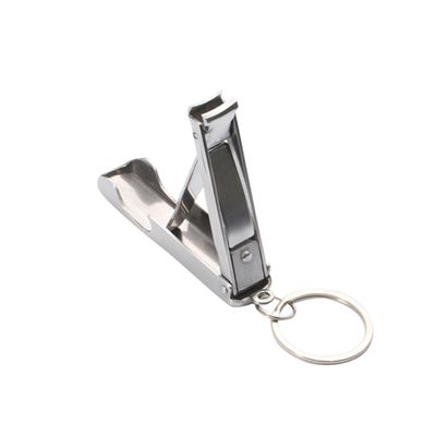 Gogogmee Ergonomic Stainless Steel Nail Clipper Bottle Opener Keychain Silver Compact Nail Care Kit