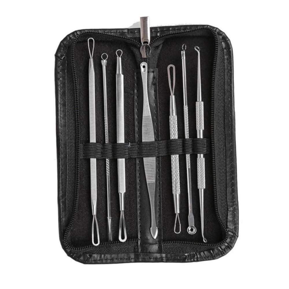 Gogogmee 7pc Remover Tool Set Pimple Kit Skin Spatula for Blackheads Pimple Remover Tools