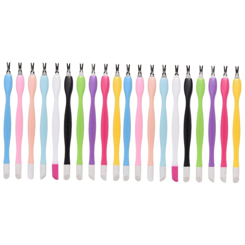 SOESFOUFU 30pcs Cuticle Removers Dual- Dead Skin Forks for Nail Portable Nail Care Tools for Home Lightweight Easy to Handle