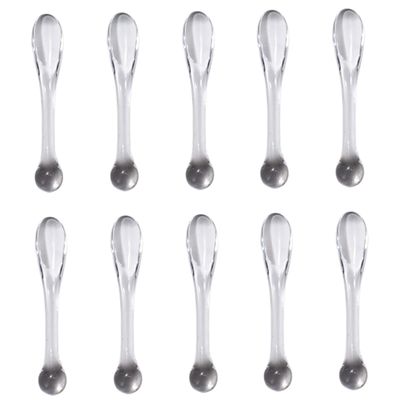 Gogogmee 10pcs Transparent Makeup Spatulas Versatile Cosmetic Cream Scoops for Eye Cream Face Masks and Lotions Smooth for Clean Application