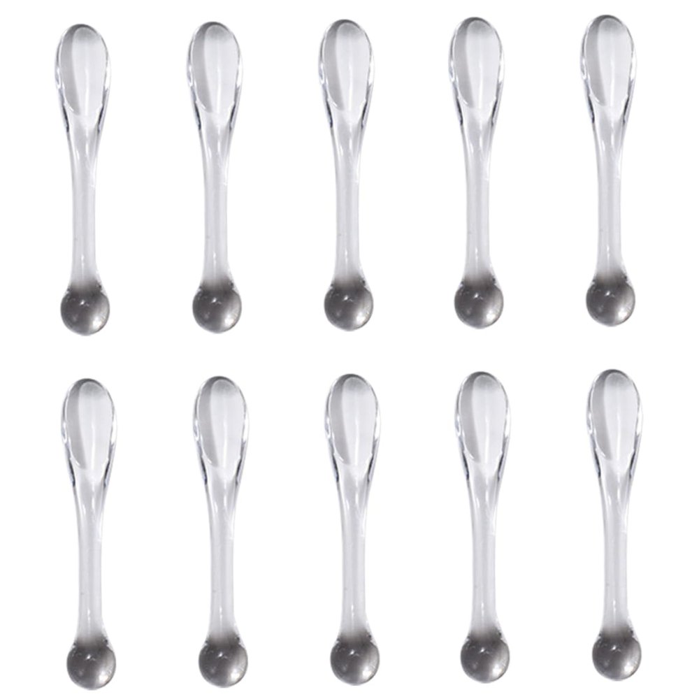 Gogogmee 10pcs Transparent Makeup Spatulas Versatile Cosmetic Cream Scoops for Eye Cream Face Masks and Lotions Smooth for Clean Application
