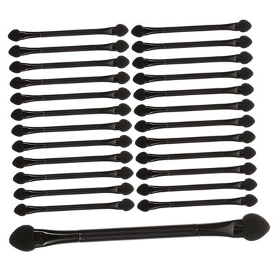Gogogmee 25pcs Dual-side Eyeshadow Applicators Soft Sponge Makeup Brushes for Easy Eye Shadow Application for Daily Use and Professional Beauty Salons