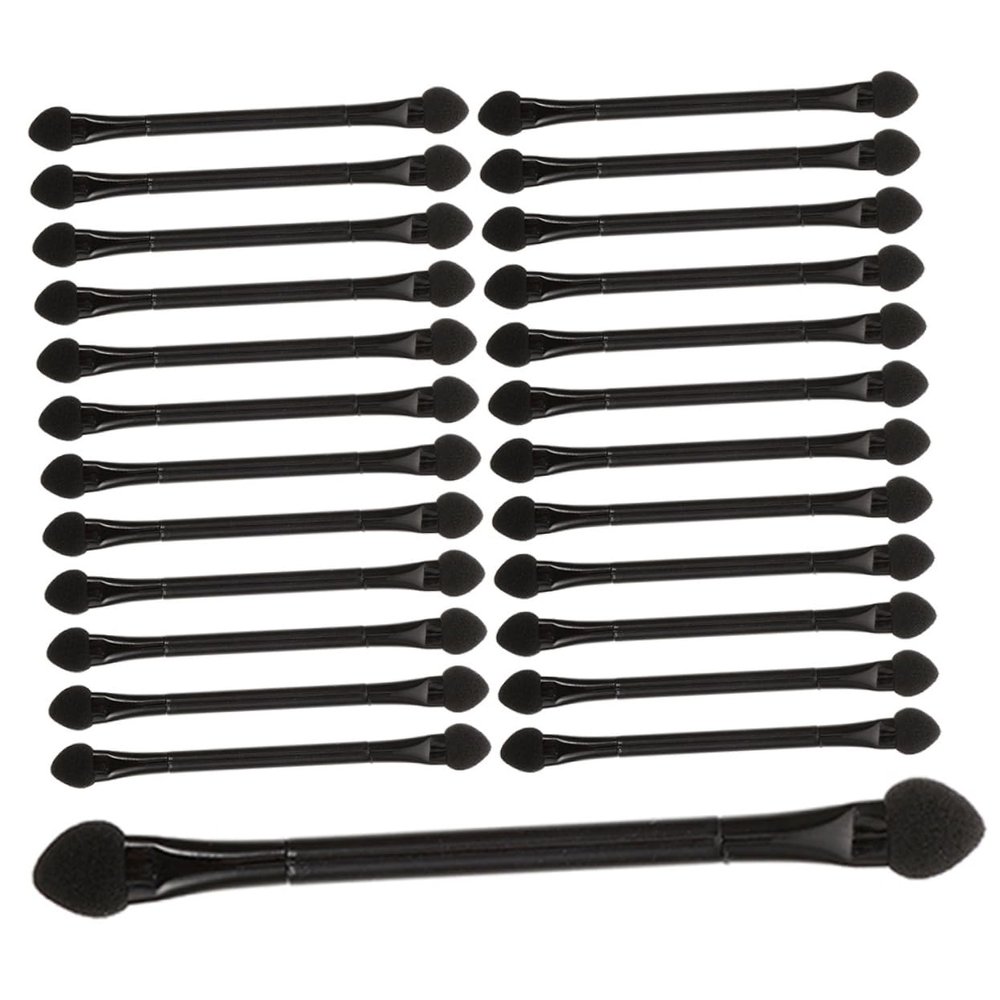 Gogogmee 25pcs Dual-side Eyeshadow Applicators Soft Sponge Makeup Brushes for Easy Eye Shadow Application for Daily Use and Professional Beauty Salons