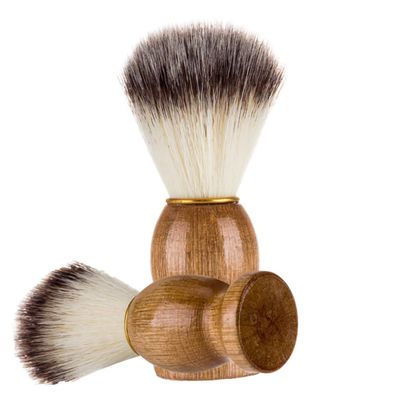 VINTORKY Barber Beard Shave Brush Men's Hair Beard Brush Comfortable Wooden Grip for Wet Shaving