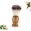 VINTORKY Barber Beard Shave Brush Men's Hair Beard Brush Comfortable Wooden Grip for Wet Shaving view 2