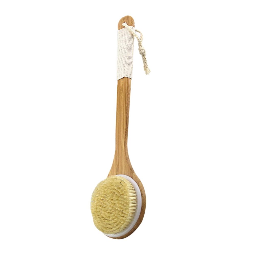 Gogogmee Exfoliating Loofah Bath Brush Body Scrubber Bristle Brush for Shower Back Scrubbing Bathing