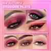 AMY'S DIARY Matte Shimmer Light Deep Red Eye Shadow Palette Makeup,Eyeshadow Long Lasting Waterproof Cruelty-Free, 9 Blendable Shades in Smooth Finishes with Gorgeous Pearls for Girls (Red) view 3