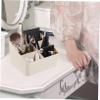 2pcs Makeup Perfume Organizer Tray Skincare Lotion Box Table Compartment Organizer for Desktop view 2
