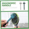 Gogogmee 2pcs Hair Brush Cleaner Comb Tool Ergonomic Hair Remover for Easy Cleaning for Combing and Curling Dark Green and Gray view 4