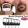 Beard Styler Goatee Beard Grooming Tool Men's Facial Hair Styling Template - 5pcs/Set (black) view 3