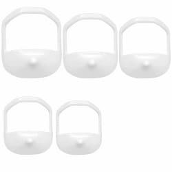Beard Shaper Goatee Mustache Grooming Tool Face Hair Styling Template for Man - Transparent - 5 PCS/Set (white)