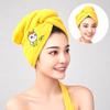 AGKXHDEC Double Layer Microfiber Towel, Hair Turbans for Wet Hair, Drying Hair Wrap for Women(The Color of The Picture is for Reference only) (Yellow with bee) view 3