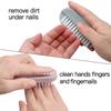 6 PCS Nail Brush for Cleaning Fingernails Two Sided Hand Fingernail Scrub Brush Soft Stiff Bristles Nail Scrubber Brushes for men women kids view 4