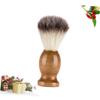 Gogogmee Shave Brush for Men Facial Hair Brush Men Barber Tools Brush Beard Beard Brush for Men Natural Wood Handle Wet Shaving view 2