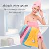AGKXHDEC Double Layer Microfiber Towel, Hair Turbans for Wet Hair, Drying Hair Wrap for Women(The Color of The Picture is for Reference only) (Dark Blue with Cute Pig) view 3