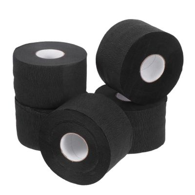 Gogogmee 5 Rolls of Barber Paper Neck Strips Hairdressing Neck Paper Soft Absorbent Hair Styling Collar Black