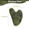 BLHLA Gua Sha Facial Tools for Skin Care Massage Tools for Self Care Jade Body GuaSha Stone Spa Kit Face Sculpting Tool for Beauty Puffiness Reduction Muscle Tension Relief Jawline Sculptor Green view 2