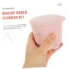 ASAKKURA 1set Makeup Brush Cleaning Kit Brush Rinsing Bowl Cleaning Pad Convenient Beauty Tool Cleaner for Home Travel for Makeup view 2