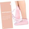 ASAKKURA 2pairs Moisturizing Foot Care Socks for Dry Cracked Feet Softening Treatment with Anti-Slip Design White Pink for Spa Daily Use for All Ages view 3
