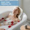 Full Body Bath Pillow, Luxury Bath Cushion with 192 Suction Cups, Bath Pillows for Tub for Head and Neck Support, with Laundry Bag White, 51" x 16" view 2