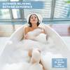 Full Body Bath Pillow, Luxury Bath Cushion with 192 Suction Cups, Bath Pillows for Tub for Head and Neck Support, with Laundry Bag White, 51" x 16" view 3