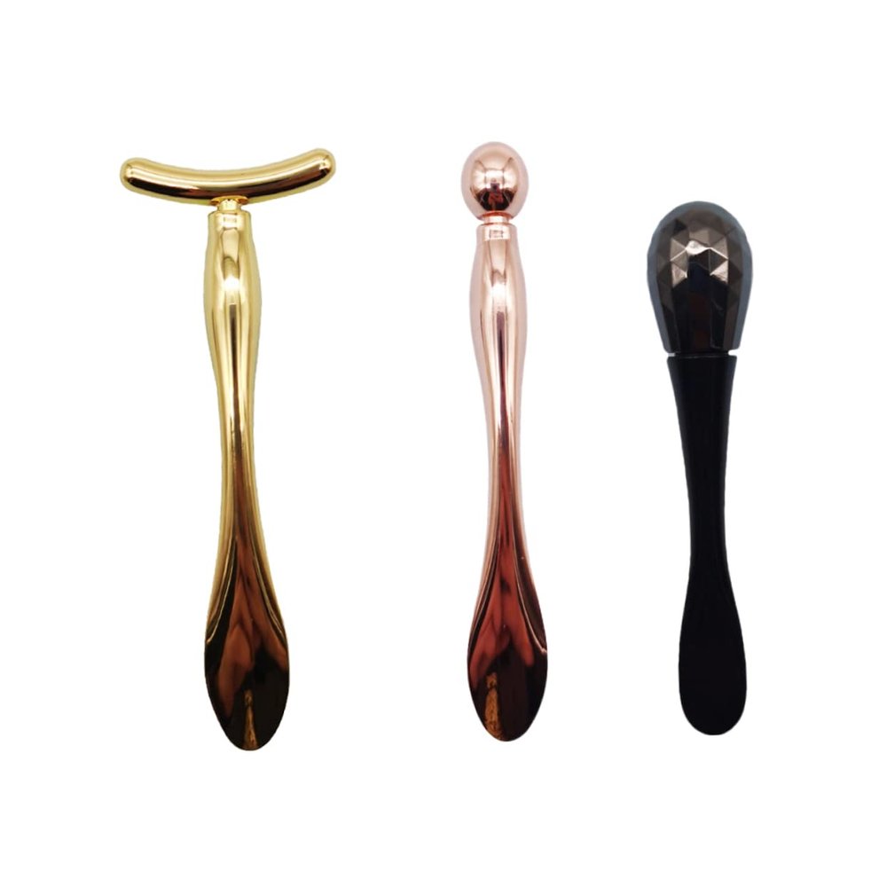 Beatifufu 3pcs Eye Face Mask Spoon Compact Eye Massager Stick Beauty Tools Reusable Sturdy Travel-friendly