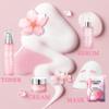 8PCS Skin Care Set, Moisturizing Cherry Blossom Facial Skin Care Kit, Hydrating Skincare Set for Women, Travel Facial Care Kits with Face Masks, Eye Cream, Cleansing Lotion, Serum, Face Cream,Toner view 4